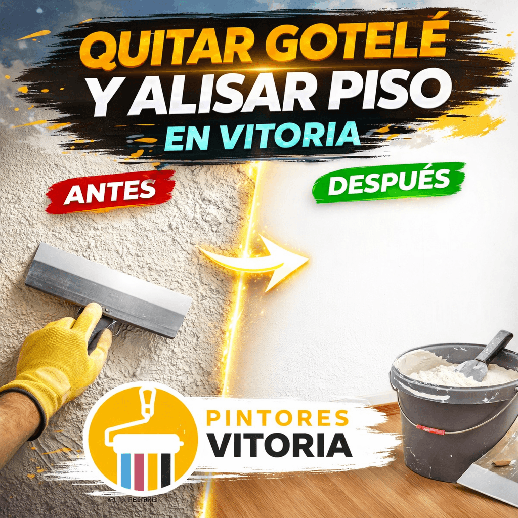Quitar gotelé y alisar piso en Vitoria