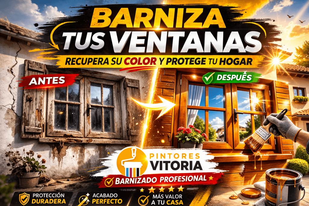Barnizar ventanas en Vitoria