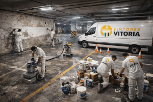 Pintar garaje comunitario en Vitoria